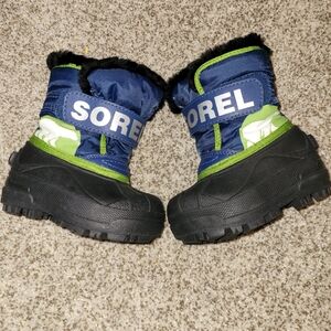 Sorel Kids' Blue and Green Winter Boots